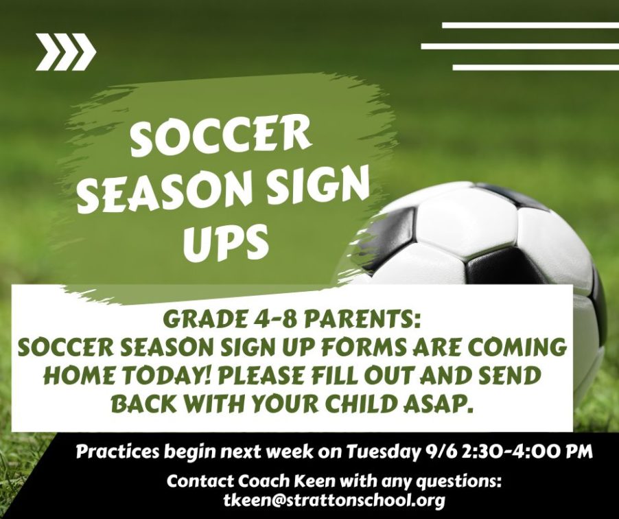 Soccer Season Sign Ups Stratton School